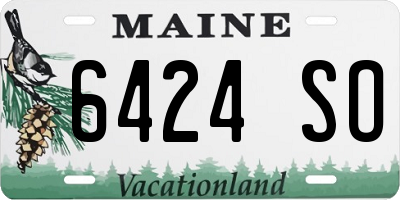 ME license plate 6424SO