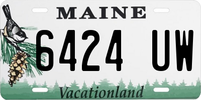 ME license plate 6424UW