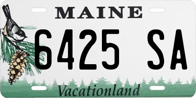 ME license plate 6425SA