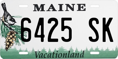 ME license plate 6425SK
