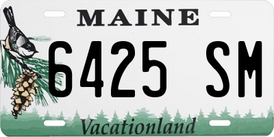 ME license plate 6425SM