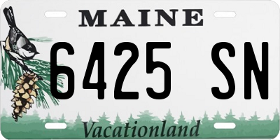 ME license plate 6425SN