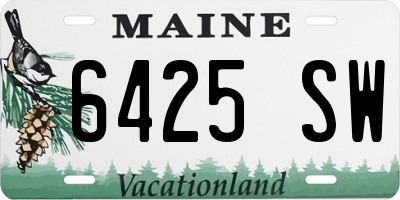 ME license plate 6425SW