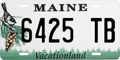 ME license plate 6425TB