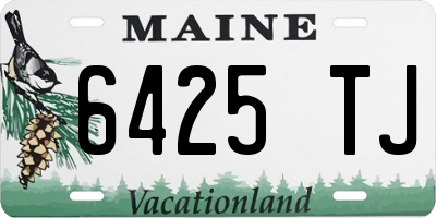 ME license plate 6425TJ