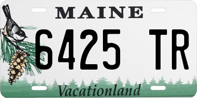 ME license plate 6425TR