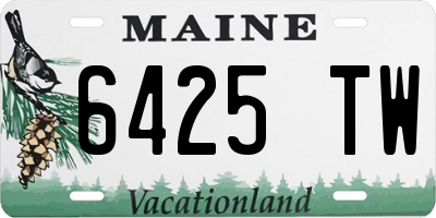 ME license plate 6425TW