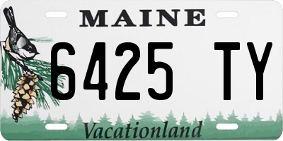 ME license plate 6425TY