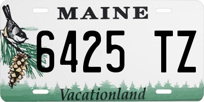 ME license plate 6425TZ