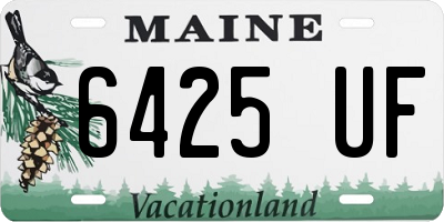 ME license plate 6425UF