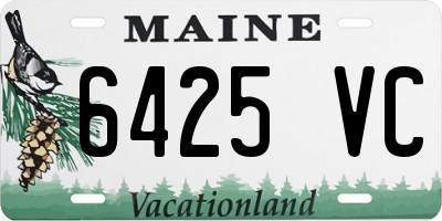 ME license plate 6425VC