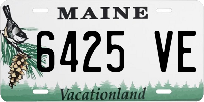 ME license plate 6425VE