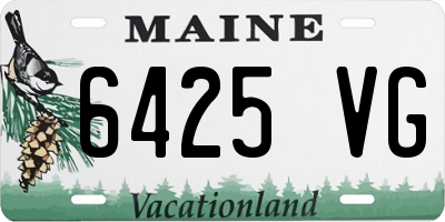 ME license plate 6425VG