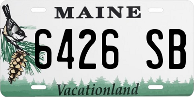 ME license plate 6426SB