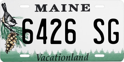 ME license plate 6426SG