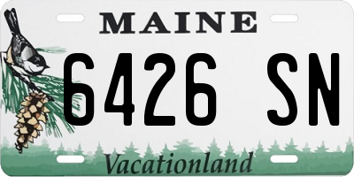 ME license plate 6426SN