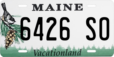 ME license plate 6426SO
