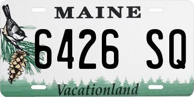 ME license plate 6426SQ