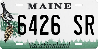 ME license plate 6426SR
