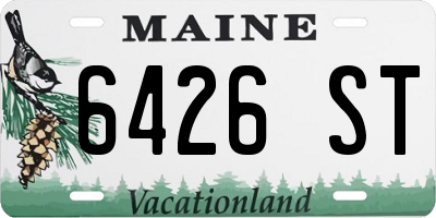 ME license plate 6426ST
