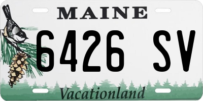 ME license plate 6426SV