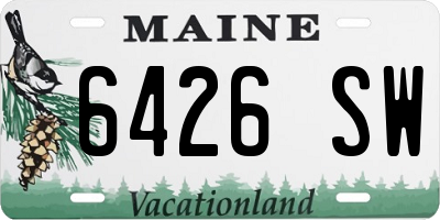 ME license plate 6426SW