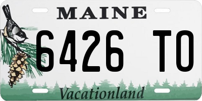 ME license plate 6426TO