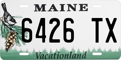 ME license plate 6426TX