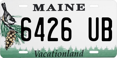 ME license plate 6426UB