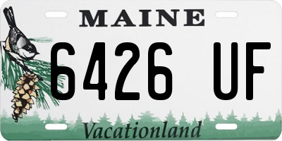 ME license plate 6426UF