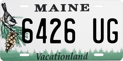 ME license plate 6426UG