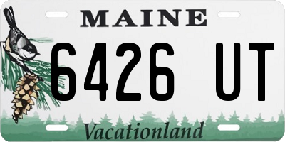 ME license plate 6426UT