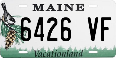 ME license plate 6426VF