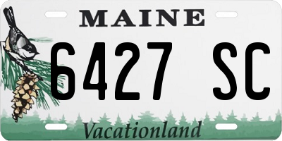 ME license plate 6427SC