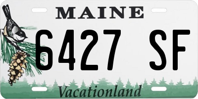 ME license plate 6427SF