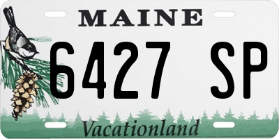 ME license plate 6427SP