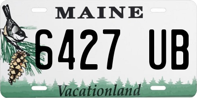 ME license plate 6427UB