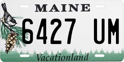 ME license plate 6427UM