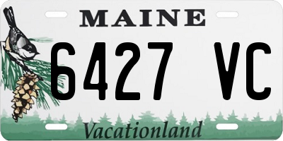 ME license plate 6427VC