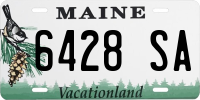 ME license plate 6428SA