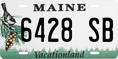 ME license plate 6428SB