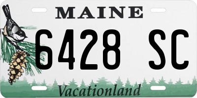 ME license plate 6428SC