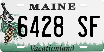 ME license plate 6428SF