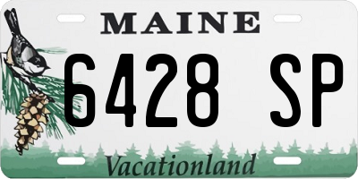 ME license plate 6428SP