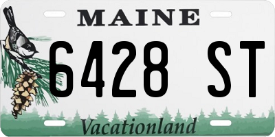 ME license plate 6428ST