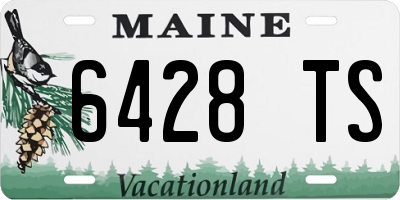 ME license plate 6428TS
