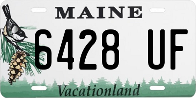 ME license plate 6428UF
