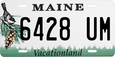ME license plate 6428UM