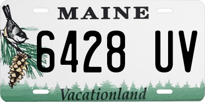 ME license plate 6428UV