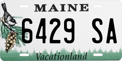 ME license plate 6429SA